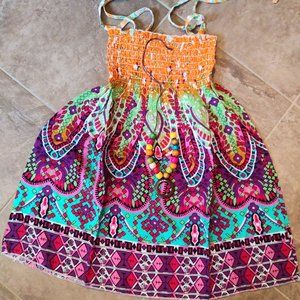 Girls Cute Multi-Color Dress With Beautiful Design